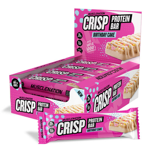 Crisp Protein Bar Birthday Cake Single Bar 60g-MuscleNation-Matakana Pharmacy